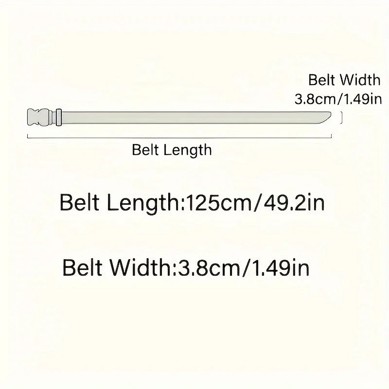 Men's 125cm Tactical Belt with Metal Buckle