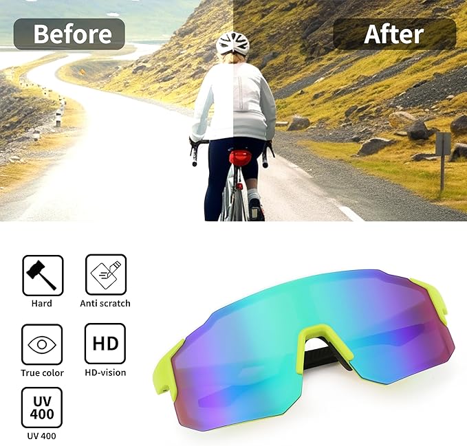 Gafas Deportivas Polarizada UV400 - 9335 Light Green