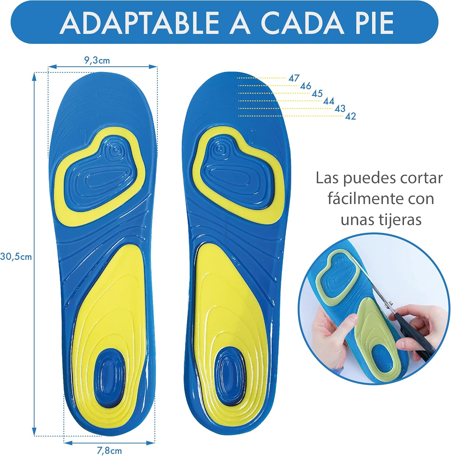 Orthopedic Gel Insoles for Plantar Fasciitis – Arch Support Shoe Inserts