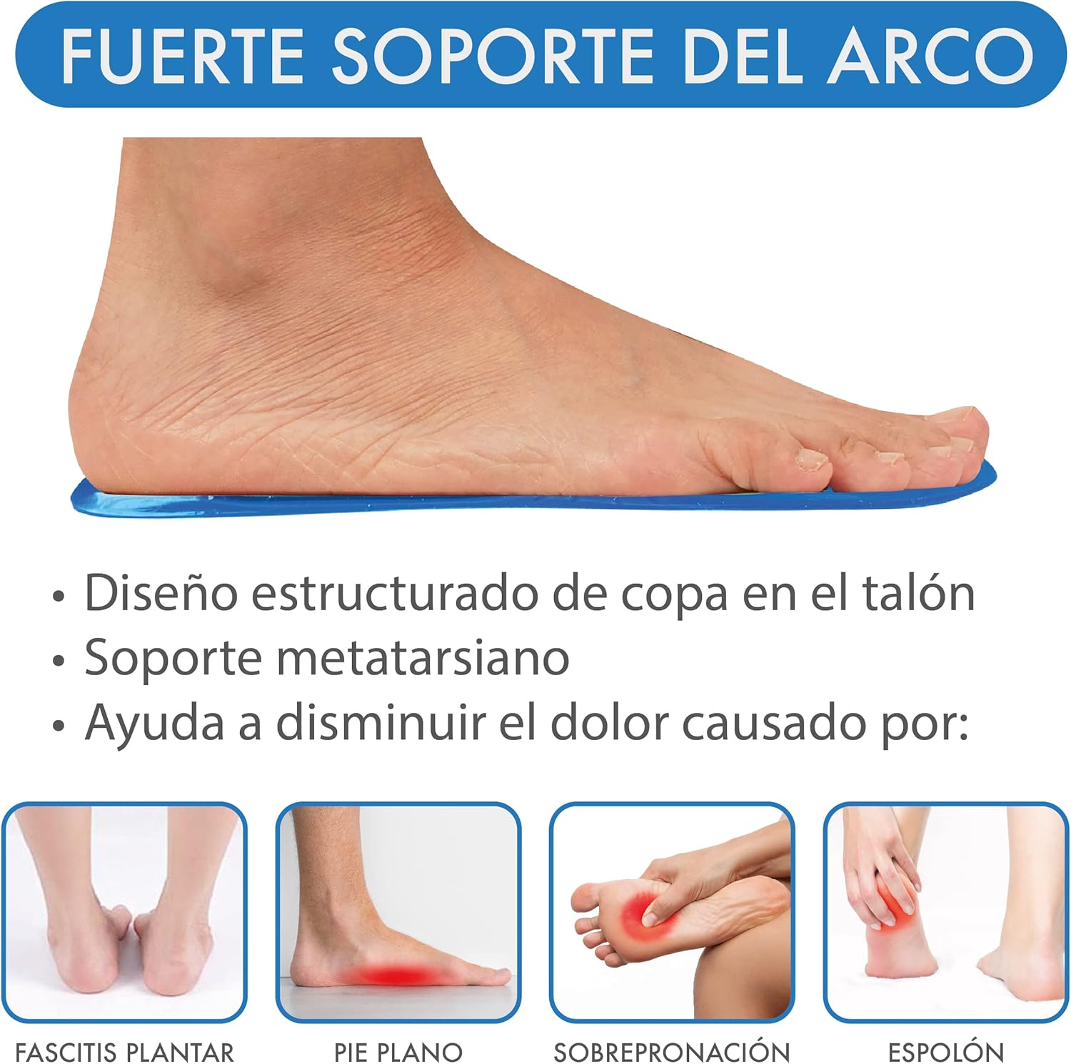 Orthopedic Gel Insoles for Plantar Fasciitis – Arch Support Shoe Inserts