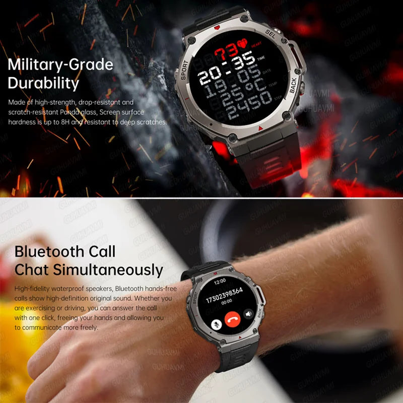 Dale X-Ultra58 – Military SmartWatch with Dual GPS, Compass and Route Tracking – Black