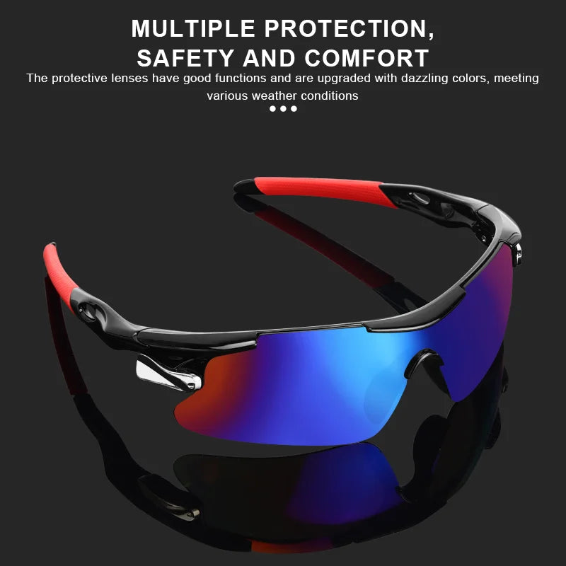 Gafas Deportivas para Ciclismo - Rojo/Azul