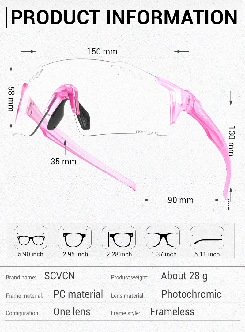 Lentes ActiveVue - Gafas Fotocromáticas Protección UV400 - Rosa