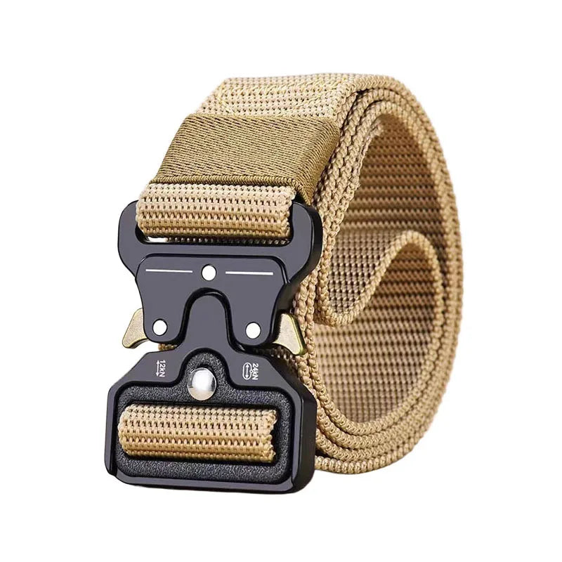 Men's Tactical Quick-Release Belt with Keychain Carabiner
