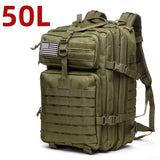 50L Waterproof Tactical Backpack for Hiking & Camping