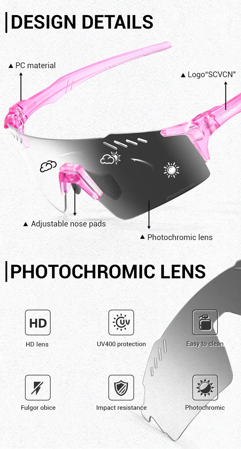 Lentes ActiveVue - Gafas Fotocromáticas Protección UV400 - Rosa