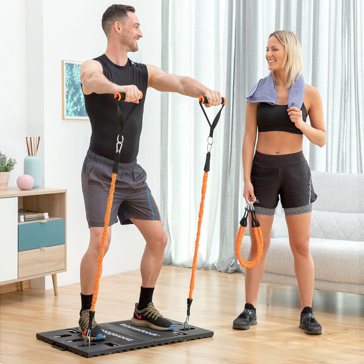 Portable Fitness Kit with Resistance Bands and Accessories