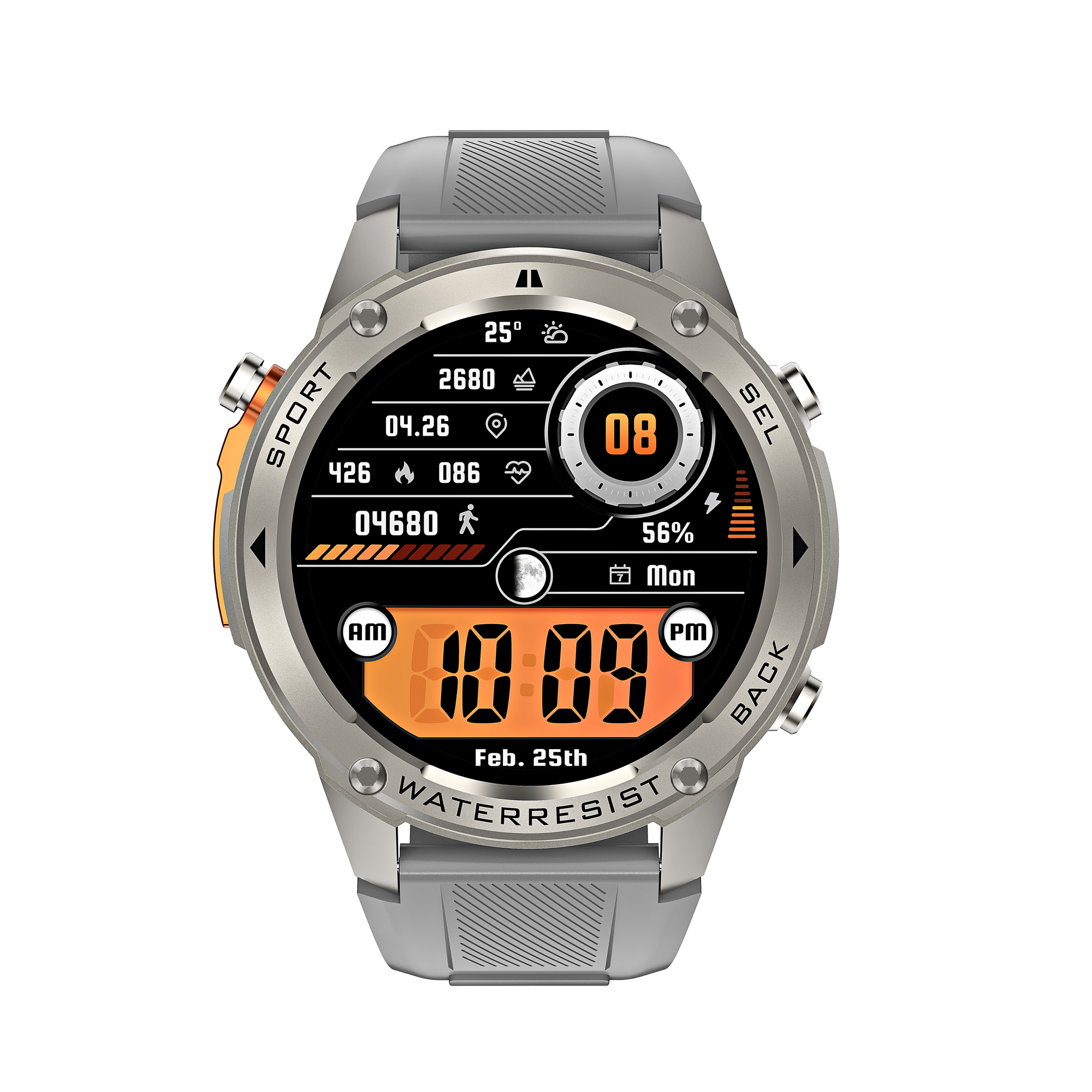 Gaia56 Pro GPS Smartwatch - Plateado