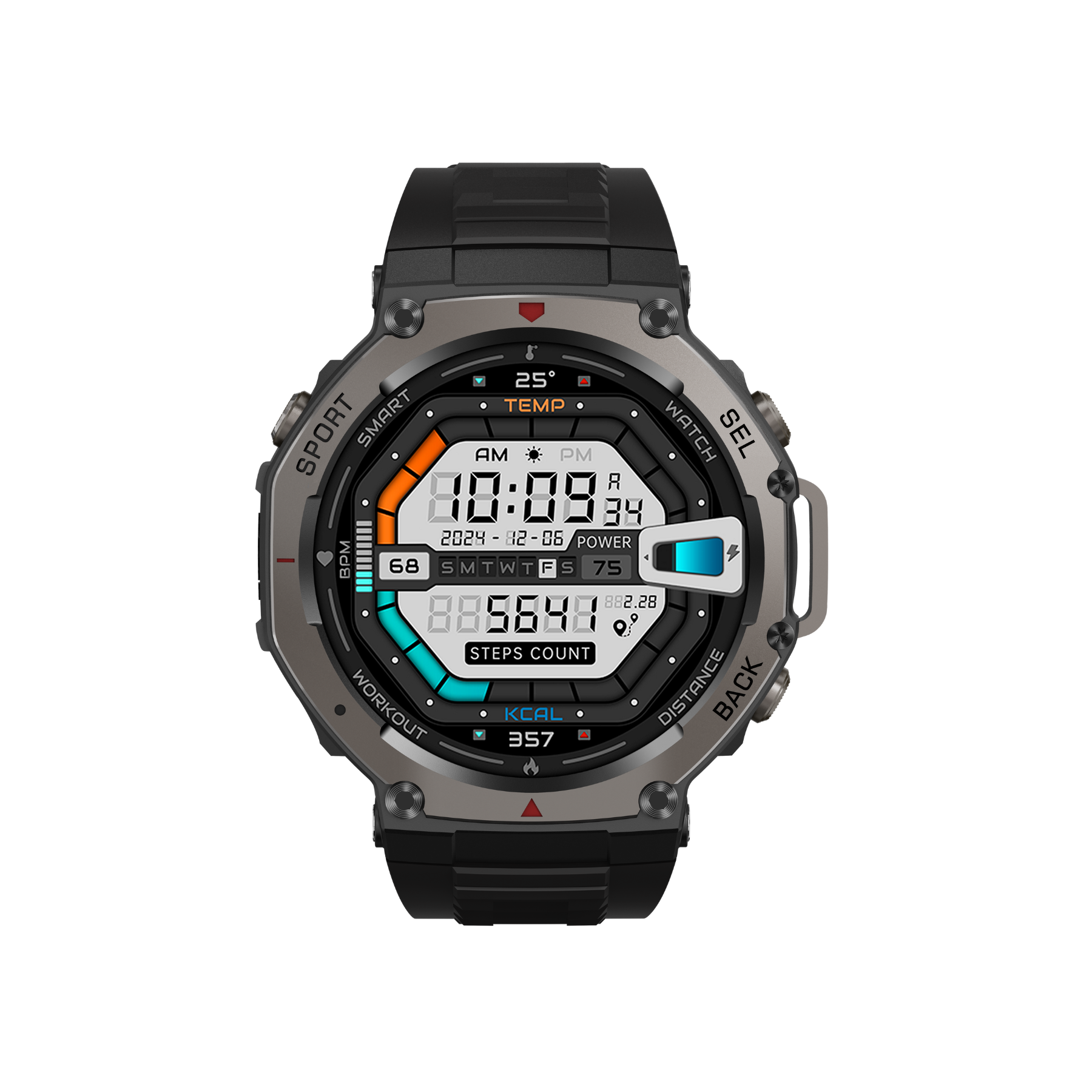 Dale T-Rex Ultra DM58 – SmartWatch Militar con GPS Dual, Brújula y Seguimiento de Rutas - Negro