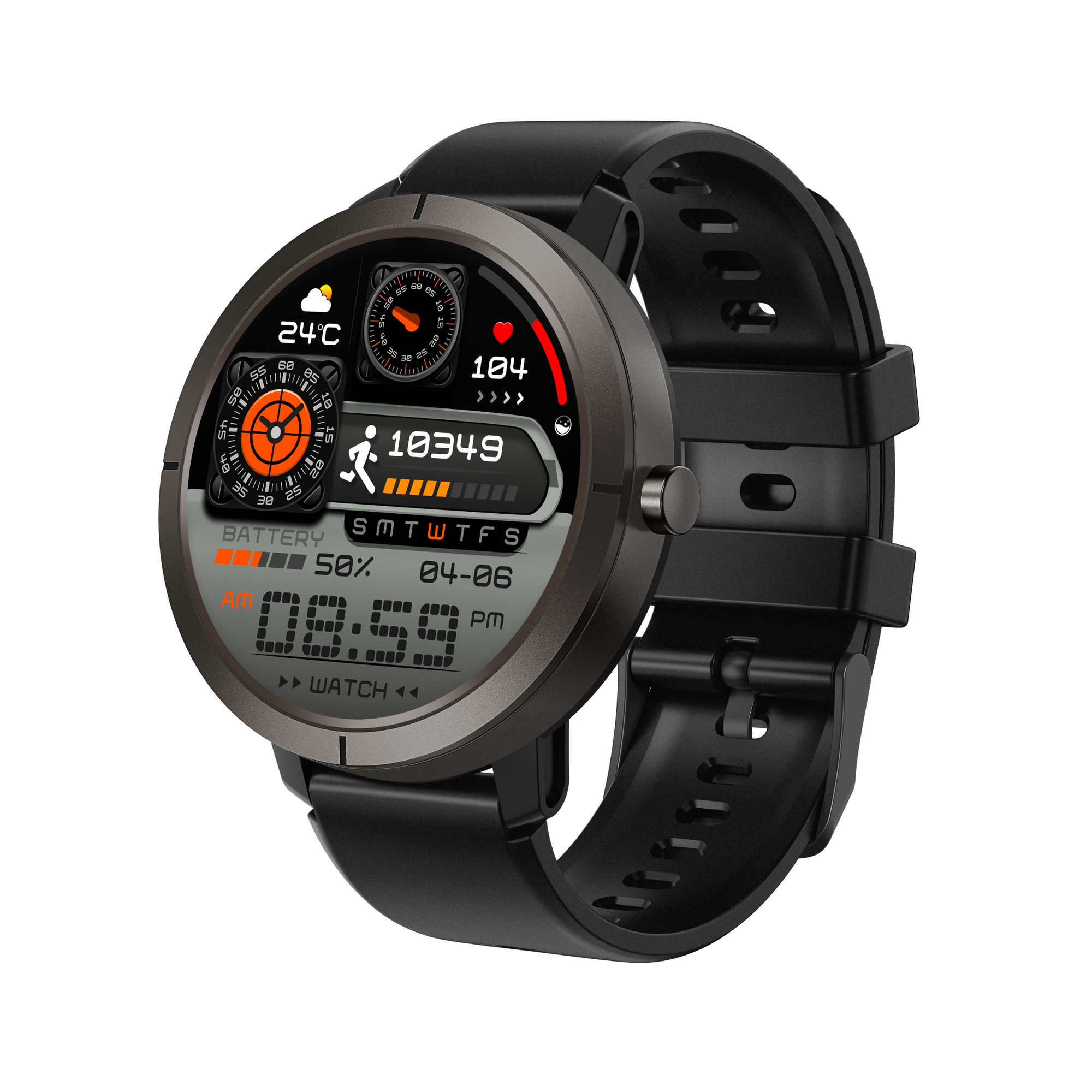 Dale Classic SmartWatch DM76 - 6 Satellites GPS / 170+ Sports Mode - Negro