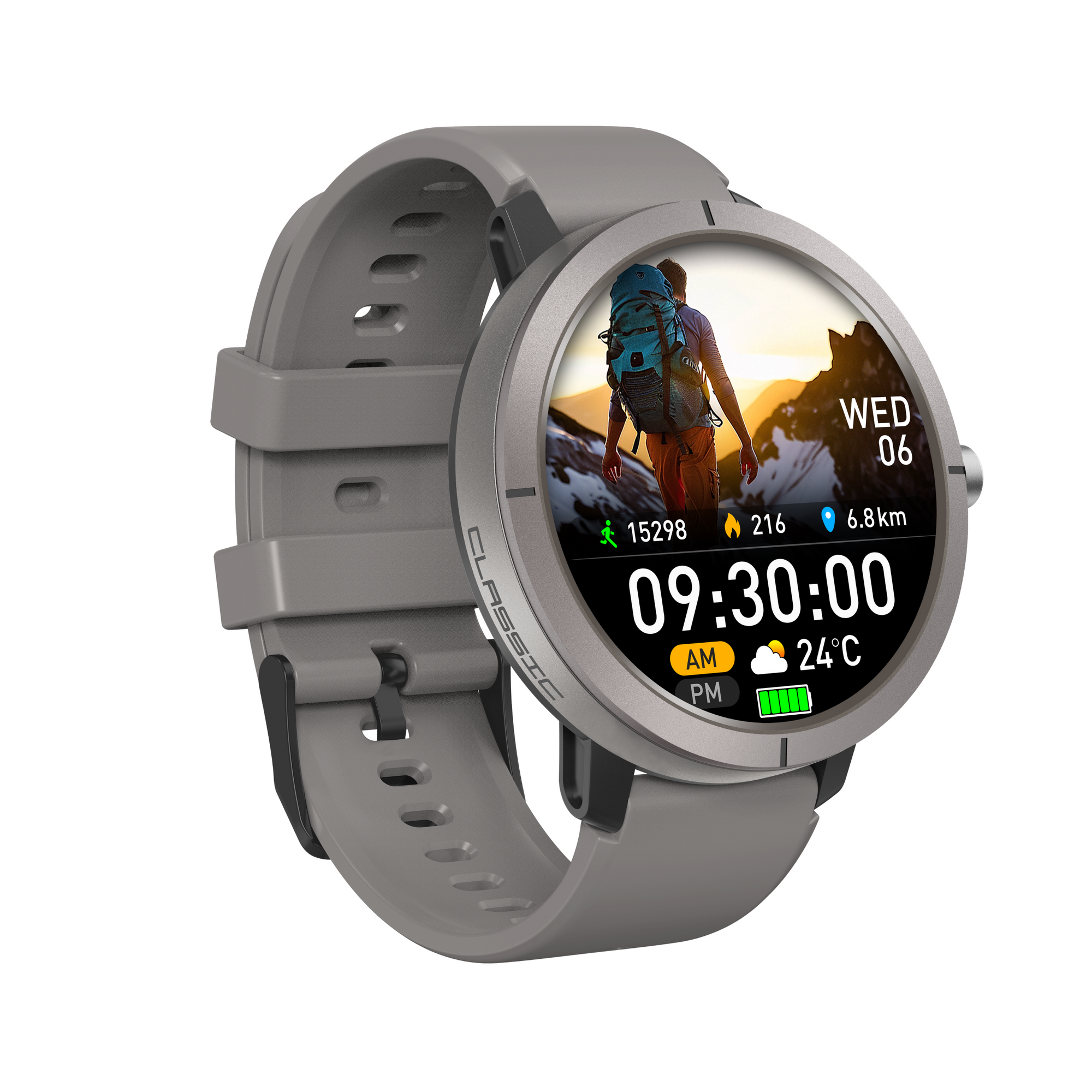 Dale Classic SmartWatch DM76 - 6 Satellites GPS / 170+ Sports Mode - Argent