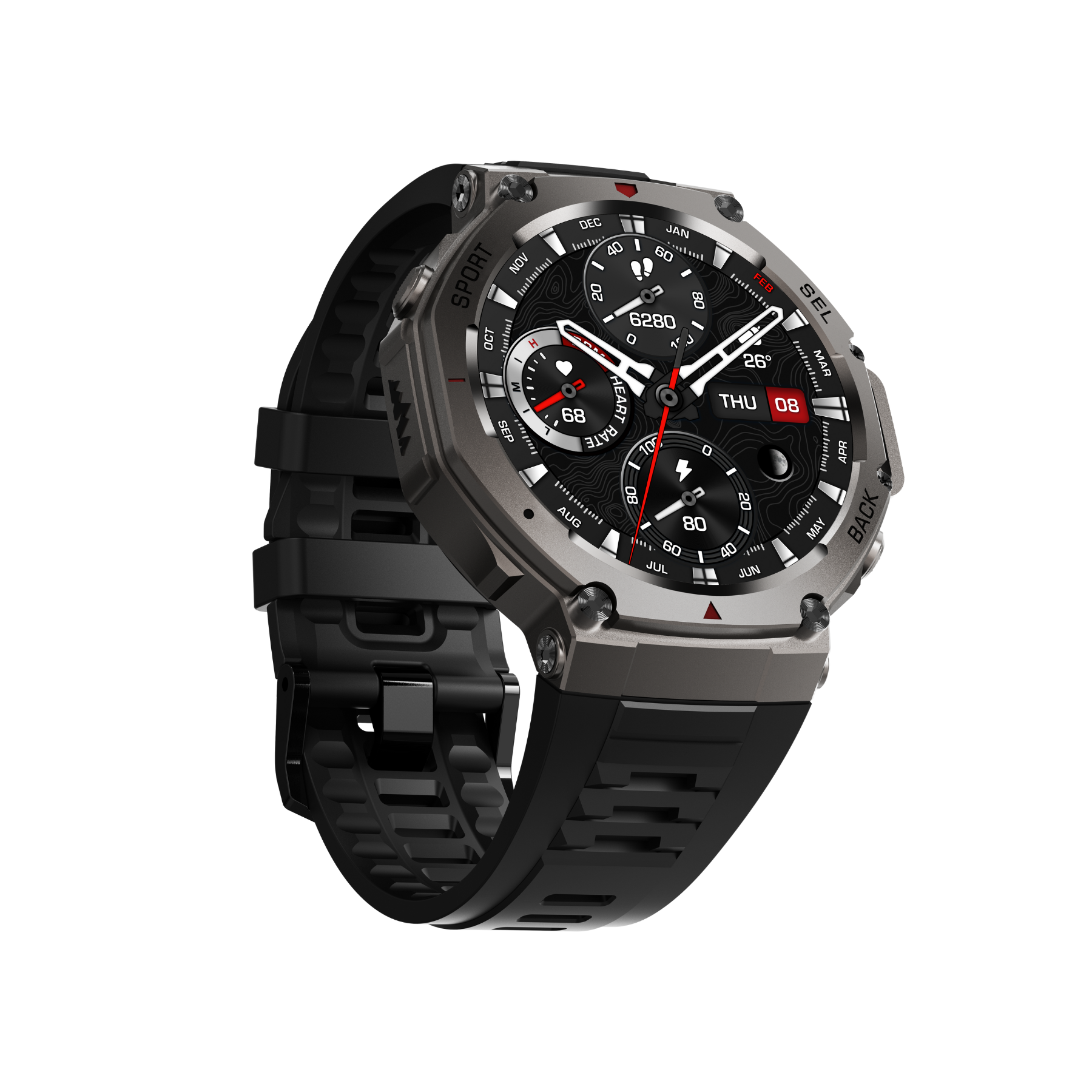 Dale T-Rex Ultra DM58 – SmartWatch Militar con GPS Dual, Brújula y Seguimiento de Rutas - Negro