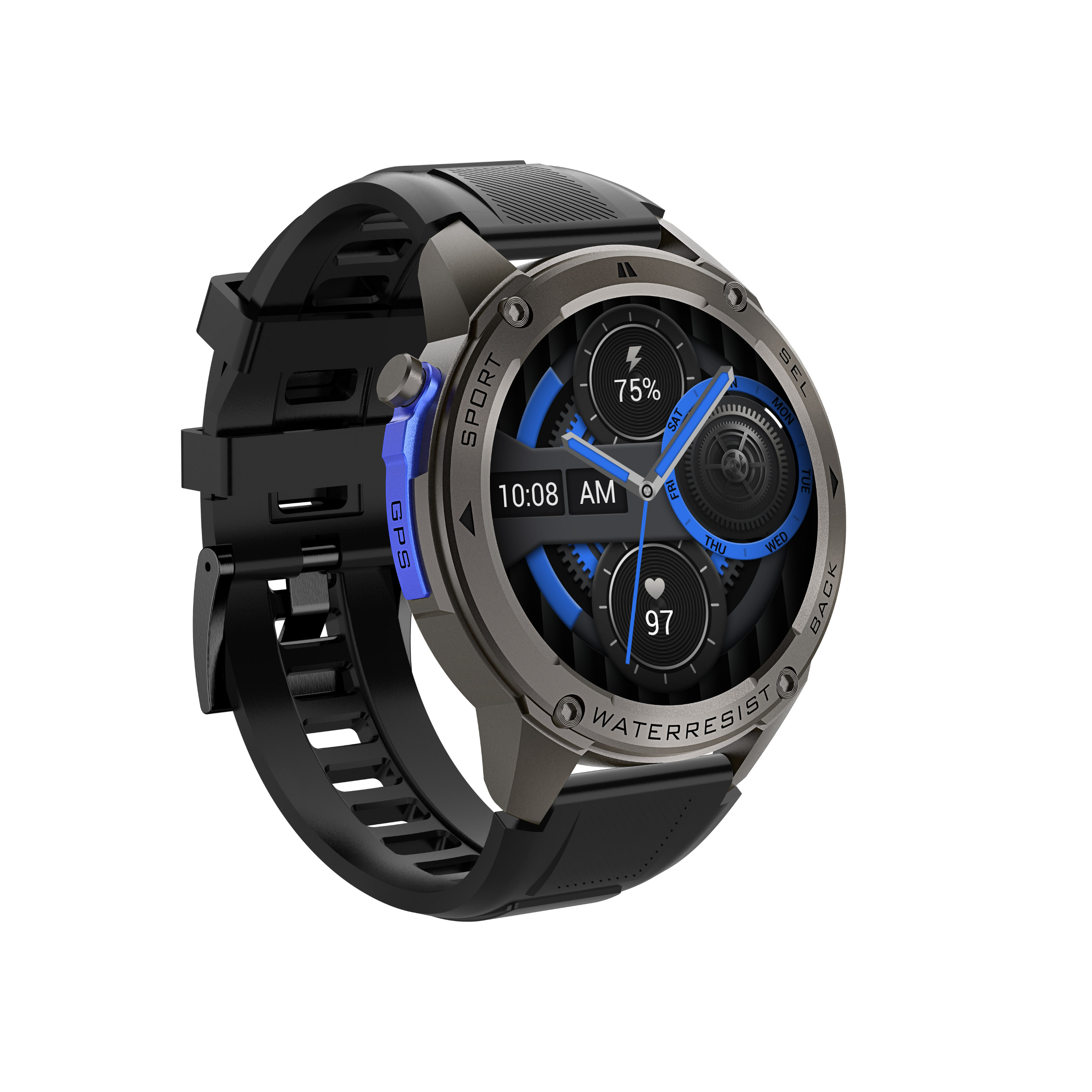 Gaia56 Pro GPS Smartwatch - Black