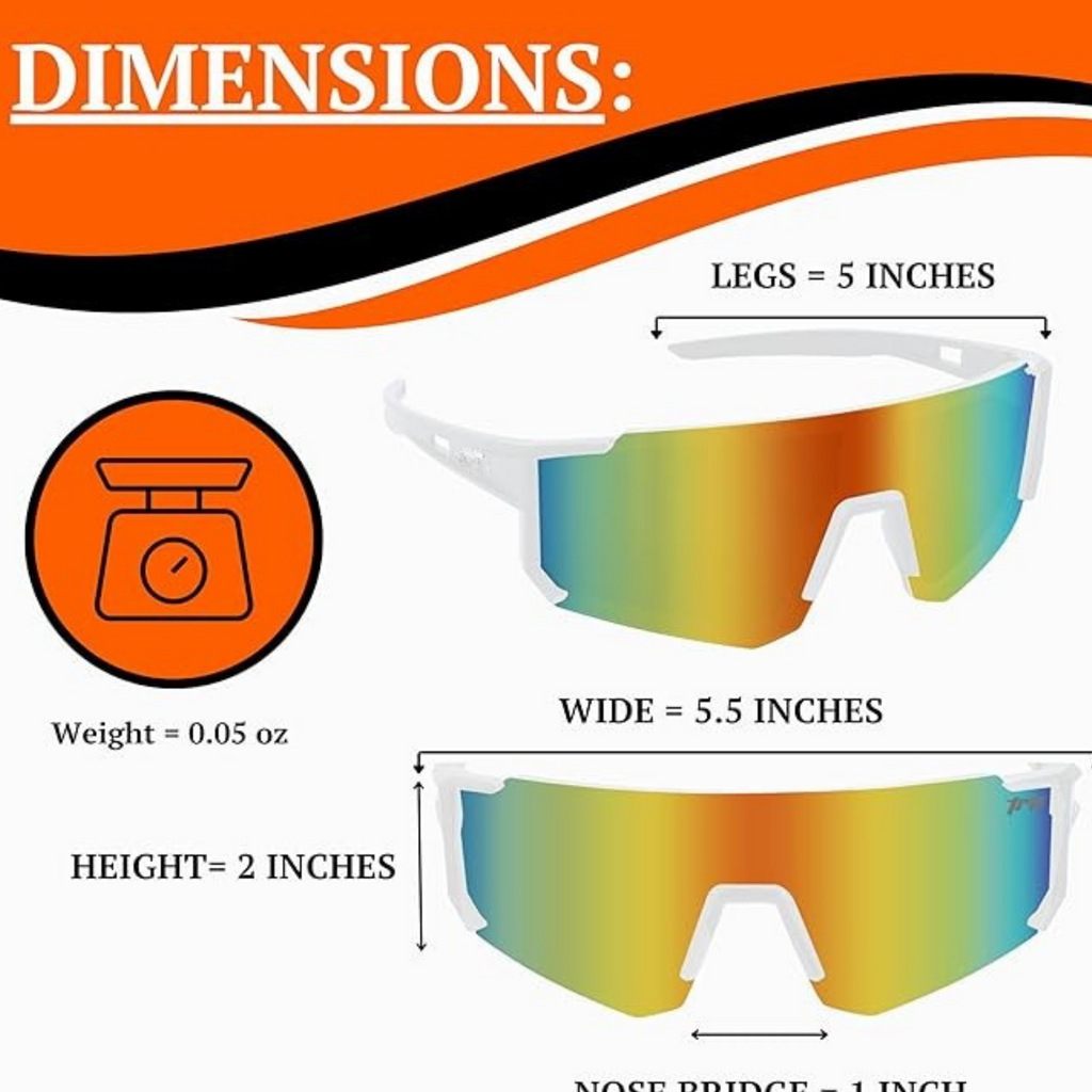 Gafas Deportivas Polarizada  UV400 - 9815 White