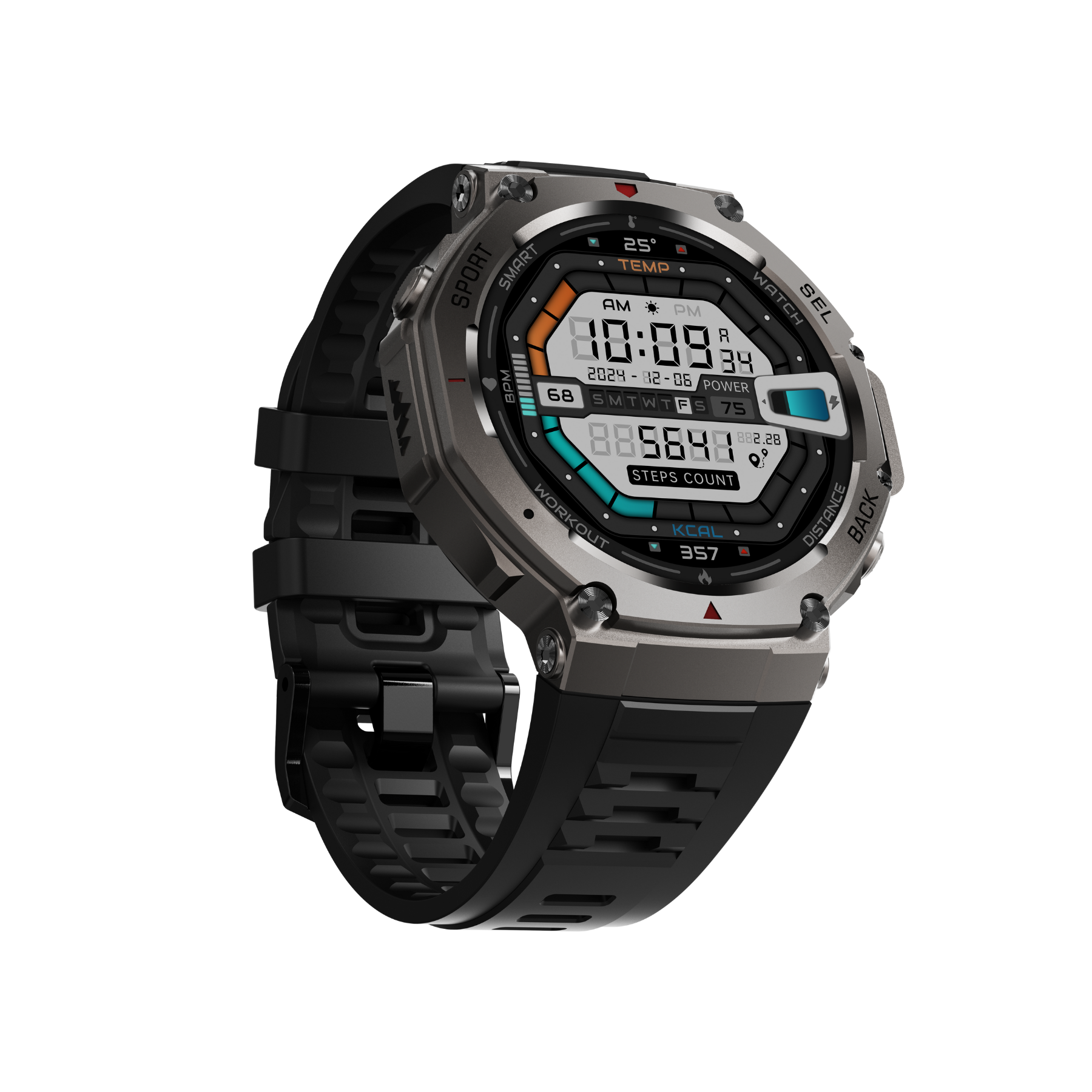 Dale T-Rex Ultra DM58 – SmartWatch Militar con GPS Dual, Brújula y Seguimiento de Rutas - Negro