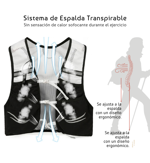 Chaleco Trail Running de Hidratación Ultraligera 5L