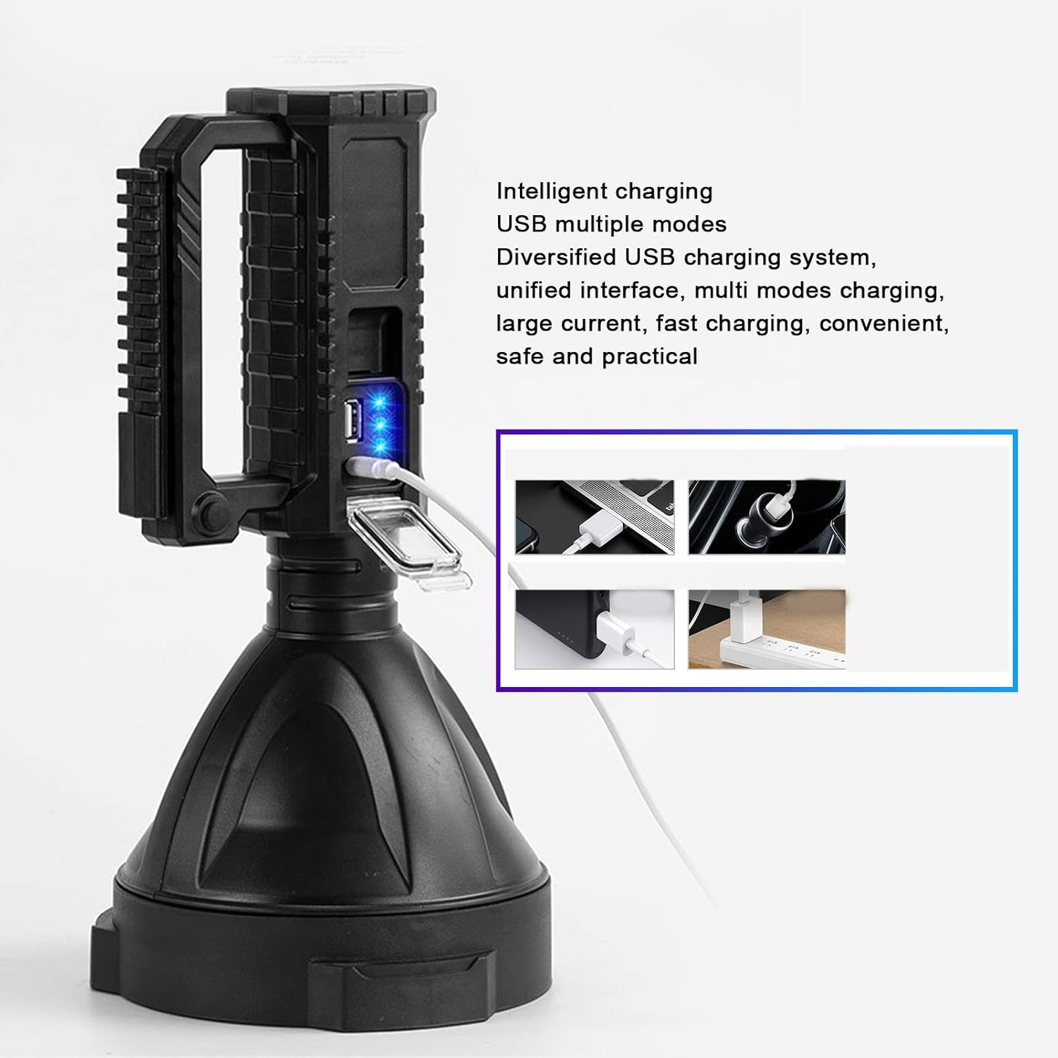 Dale Iluminación Total - Linterna Potente Con Tripode + Powerbank Solar