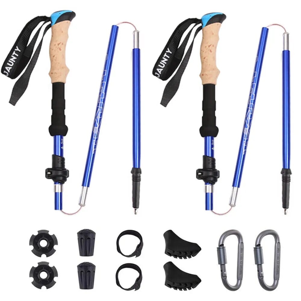 Kit 2 Bastones de Senderismo Ergonómicos Ultraligeros