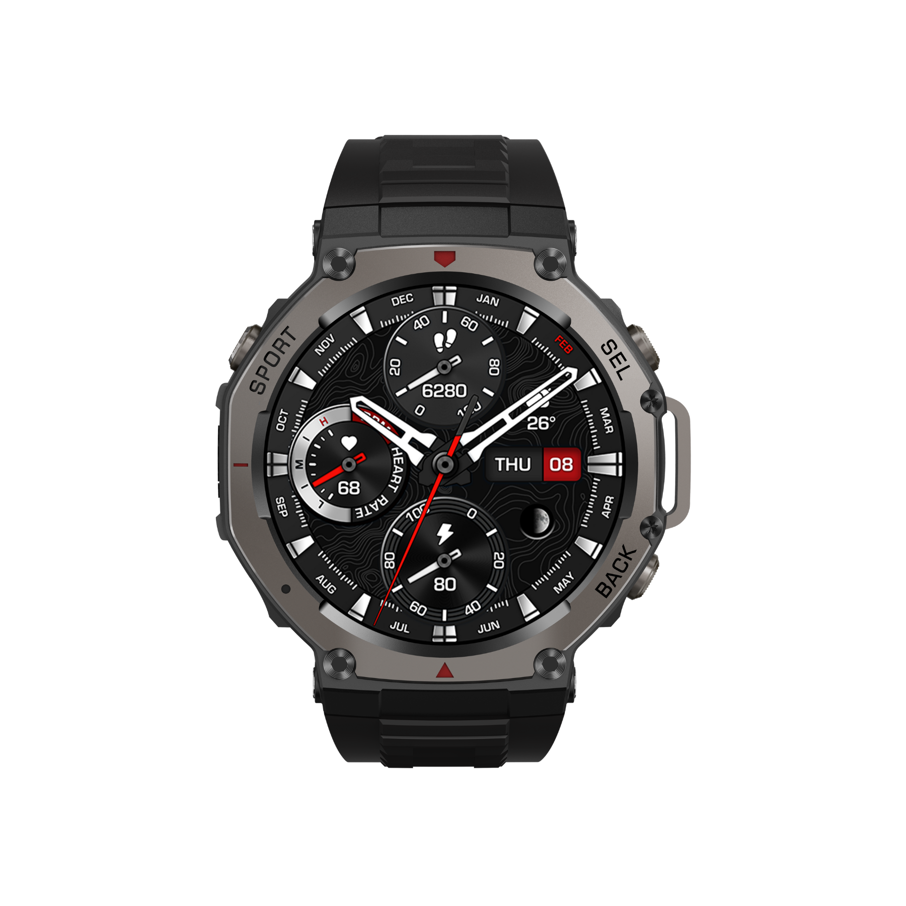 Dale T-Rex Ultra DM58 – SmartWatch Militar con GPS Dual, Brújula y Seguimiento de Rutas - Negro