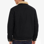 Retro Western-inspired winter fleece jacket for men