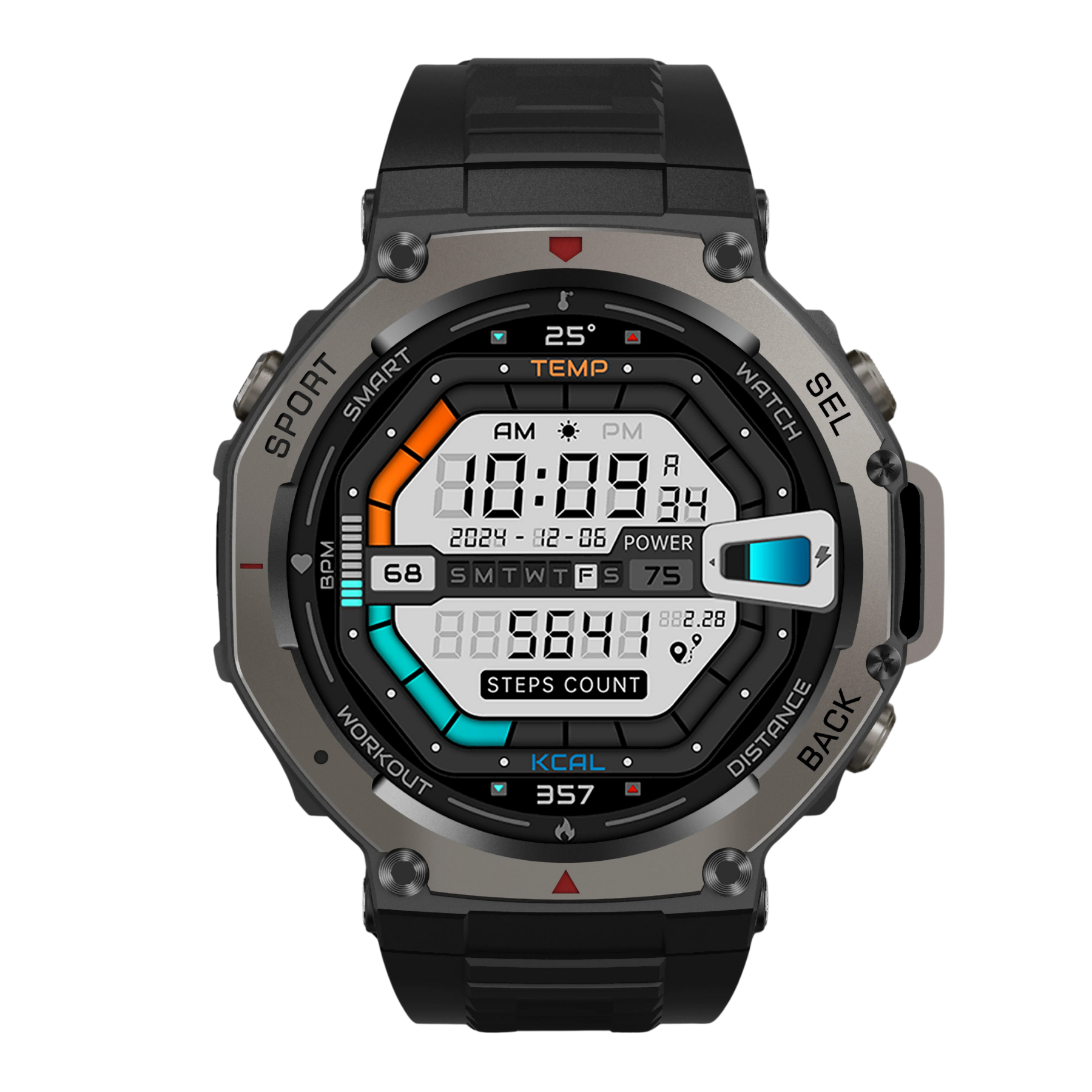 Dale X-Ultra58 – Military SmartWatch with Dual GPS, Compass and Route Tracking – Black