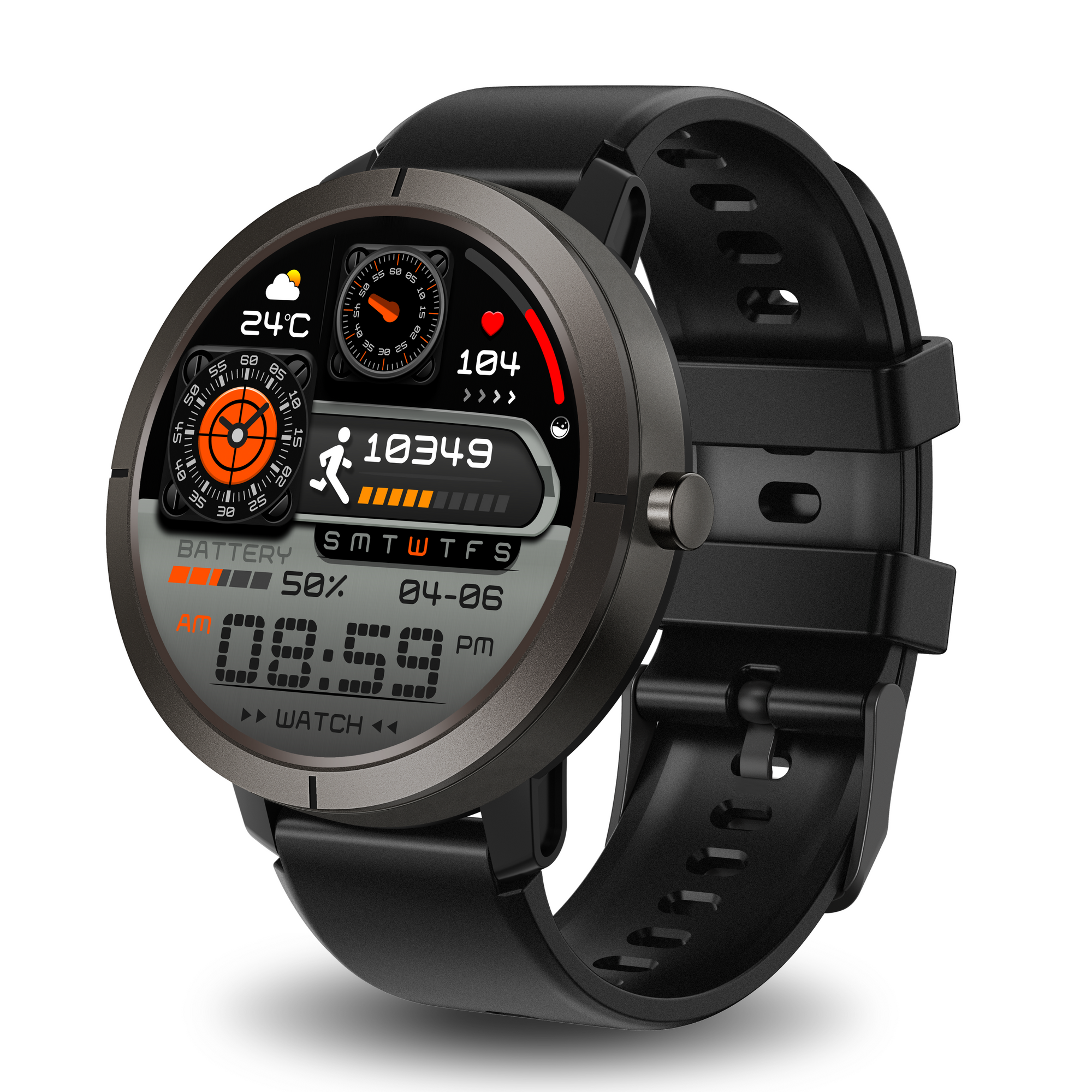 Dale Classic SmartWatch DM76 - 6 Satellites GPS / 170+ Sports Mode - Negro