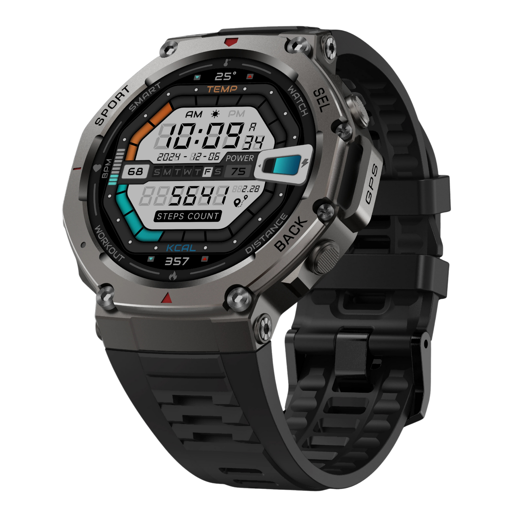 Dale T-Rex Ultra DM58 – SmartWatch Militar con GPS Dual, Brújula y Seguimiento de Rutas - Negro