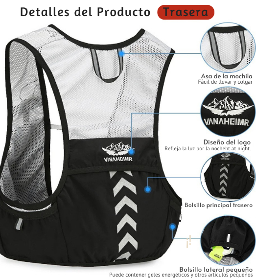 Chaleco Trail Running de Hidratación Ultraligera 5L