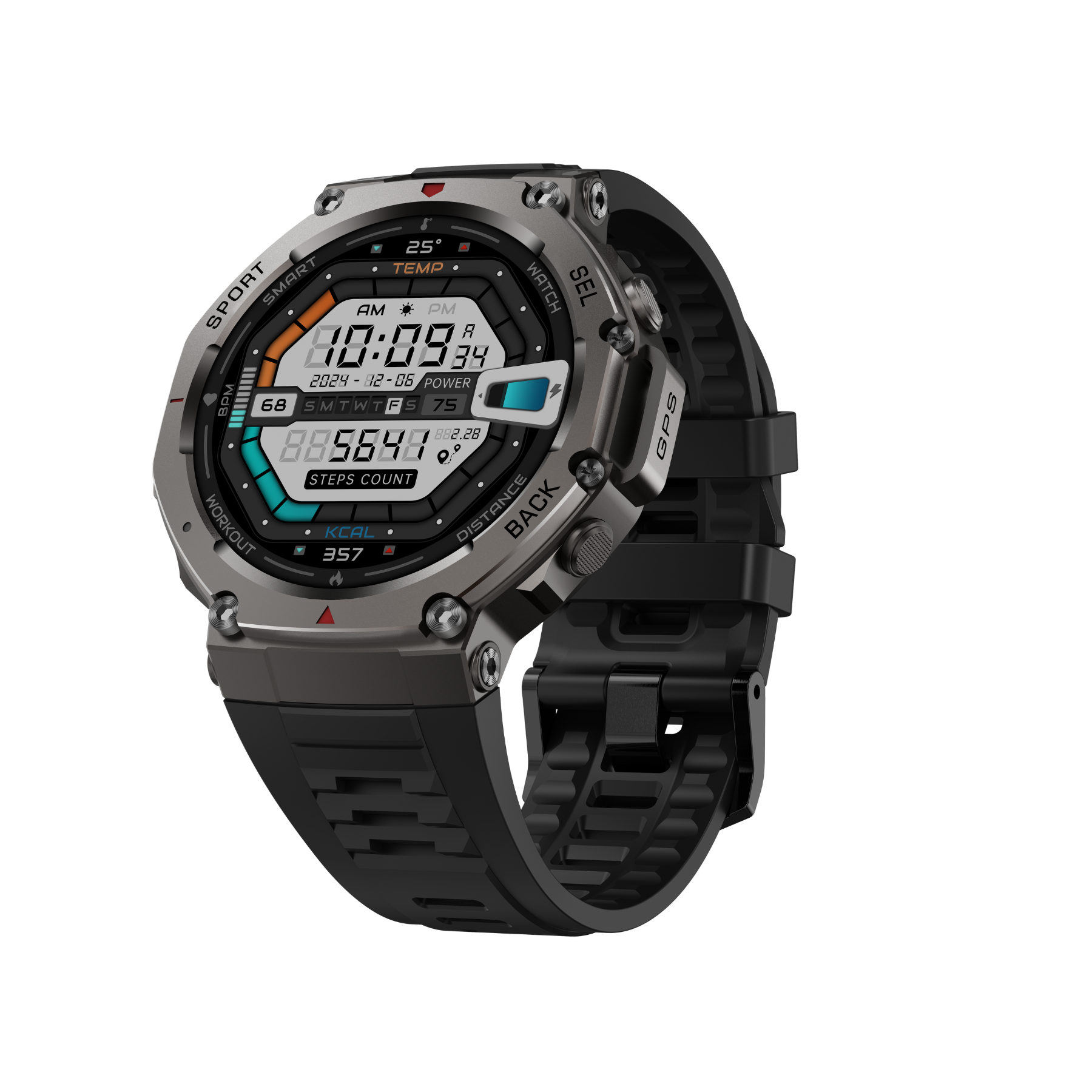 Dale T-Rex Ultra DM58 – SmartWatch Militar con GPS Dual, Brújula y Seguimiento de Rutas - Negro