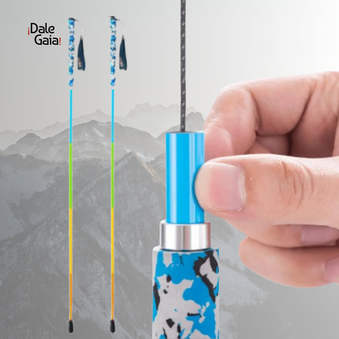 2 Bastones de Senderismo Ultraligeros E2 de Fibra de Carbono / + Gratis  Bolsa para bastones