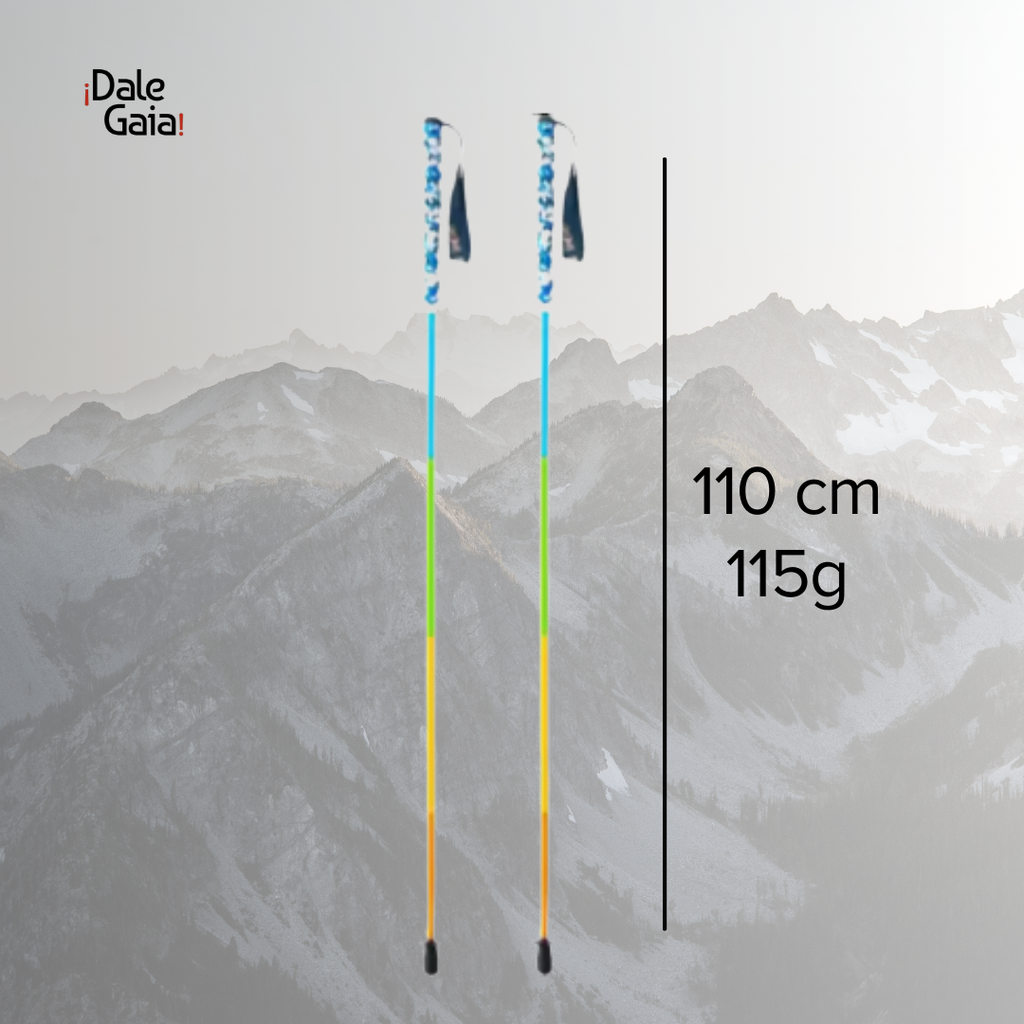 2 Bastones de Senderismo Ultraligeros E2 de Fibra de Carbono / + Gratis  Bolsa para bastones
