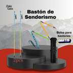 2 Bastones de Senderismo Ultraligeros E2 de Fibra de Carbono / + Gratis  Bolsa para bastones