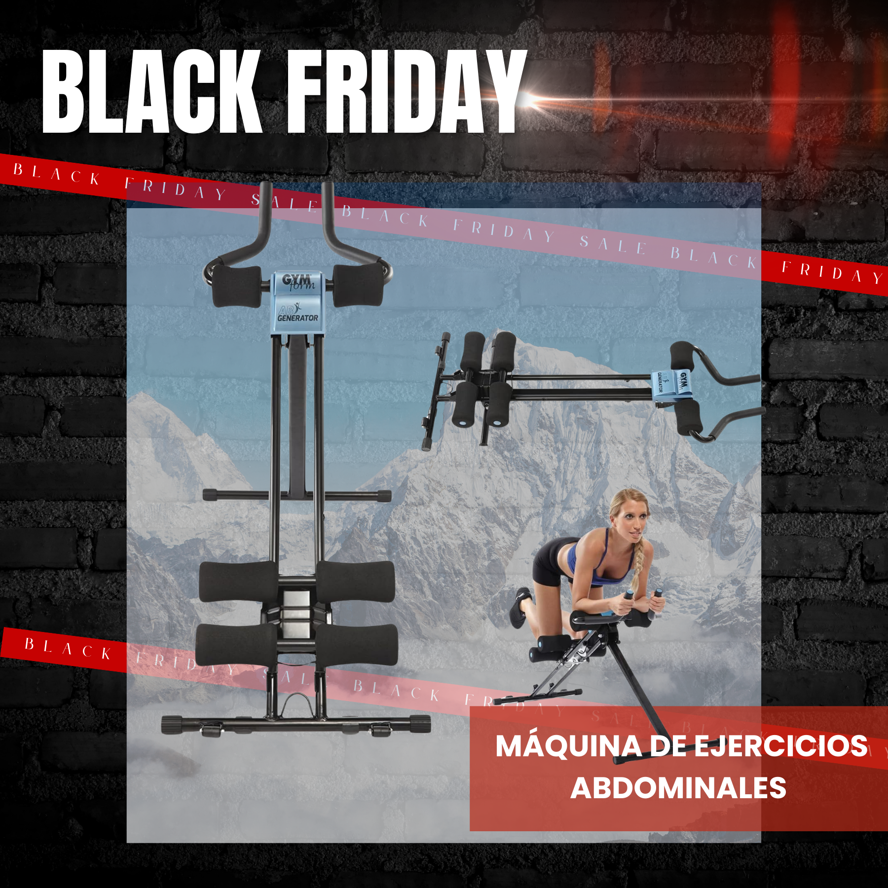 AB Generator - Máquina de Ejercicios Abdominales Plegable para Casa