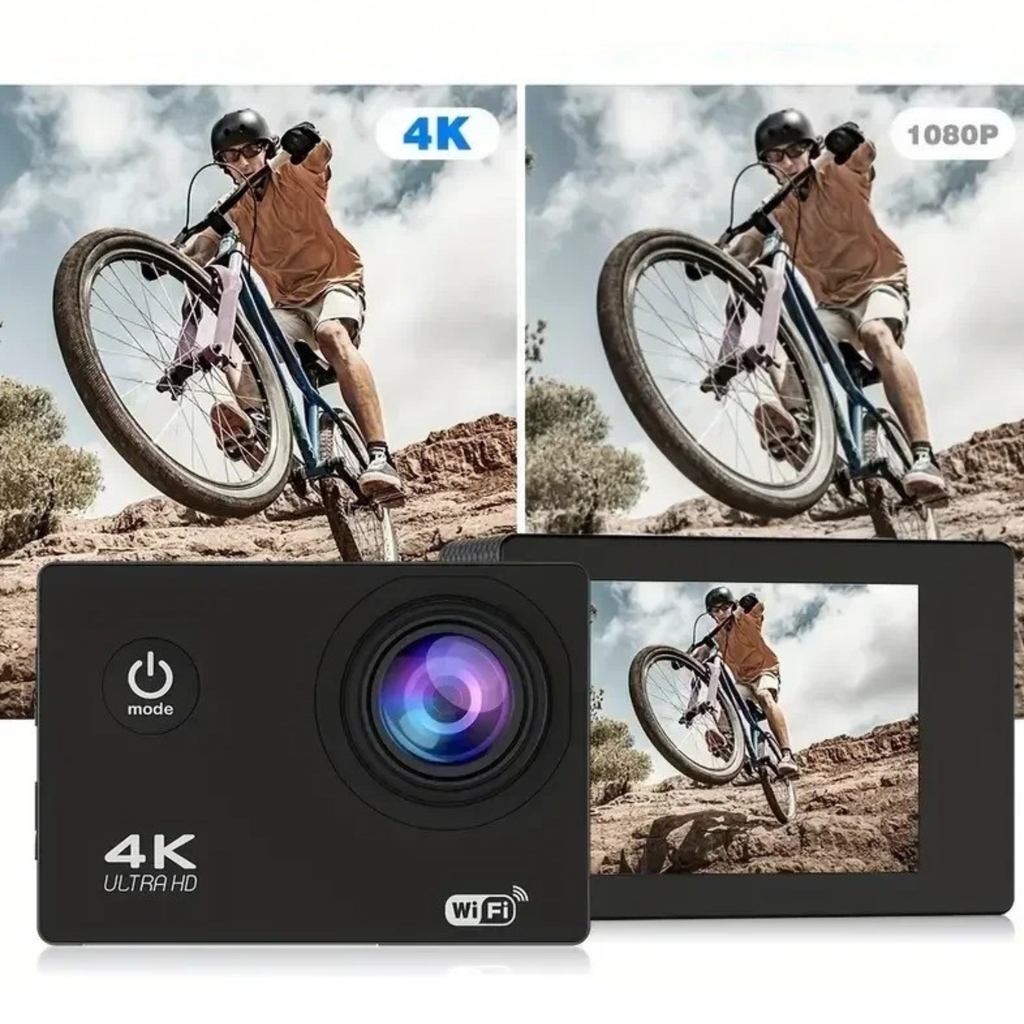 Pack Cámara Deportiva HD 4K/30 fps + Powerbank