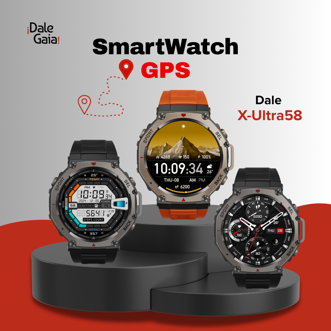 Dale X-Ultra58 - SmartWatch Militar con GPS Dual, Brújula y Seguimiento de Rutas