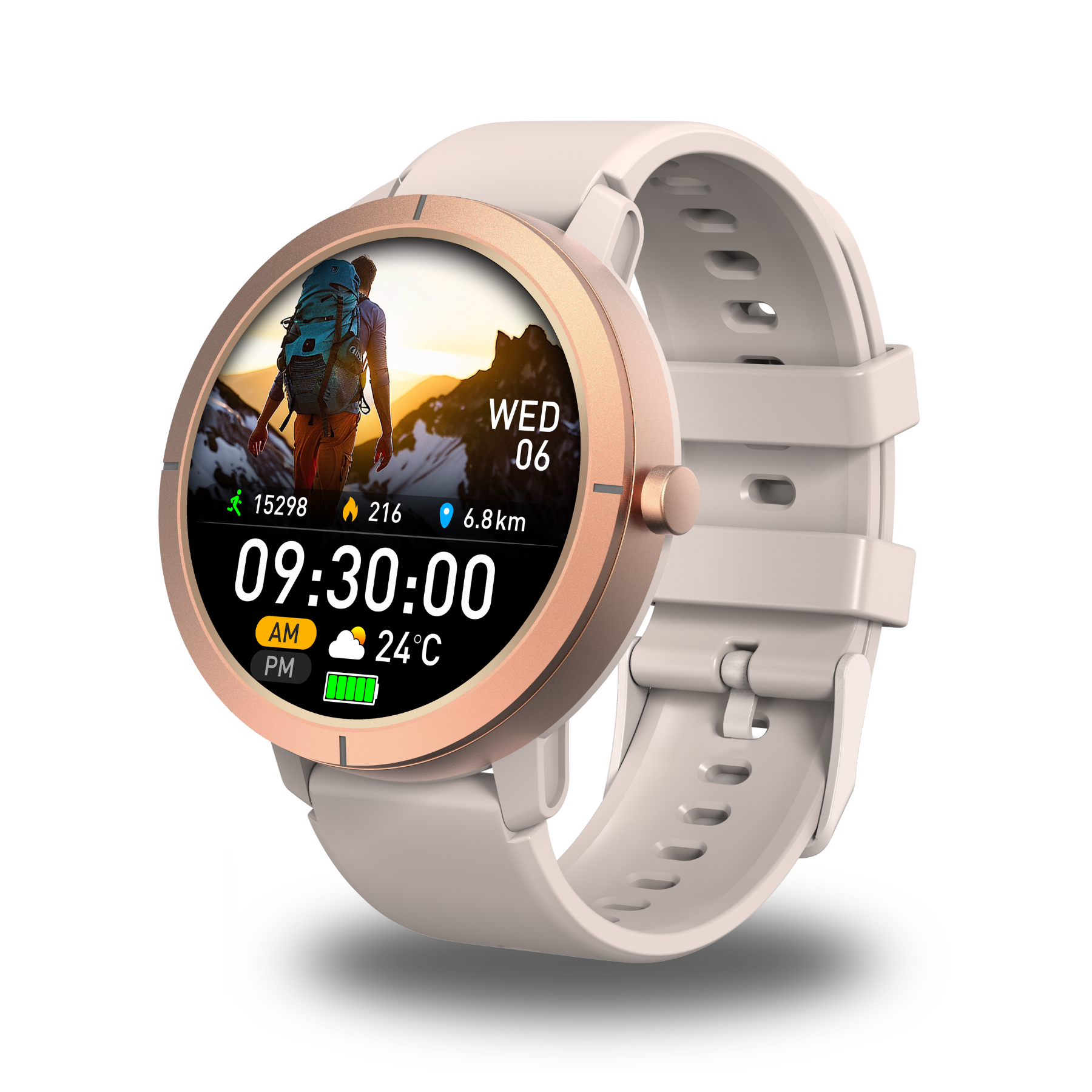 Classic Gaia76 SmartWatch: GPS con 6 Satélites y 170+ Modos Deportivos- Negro
