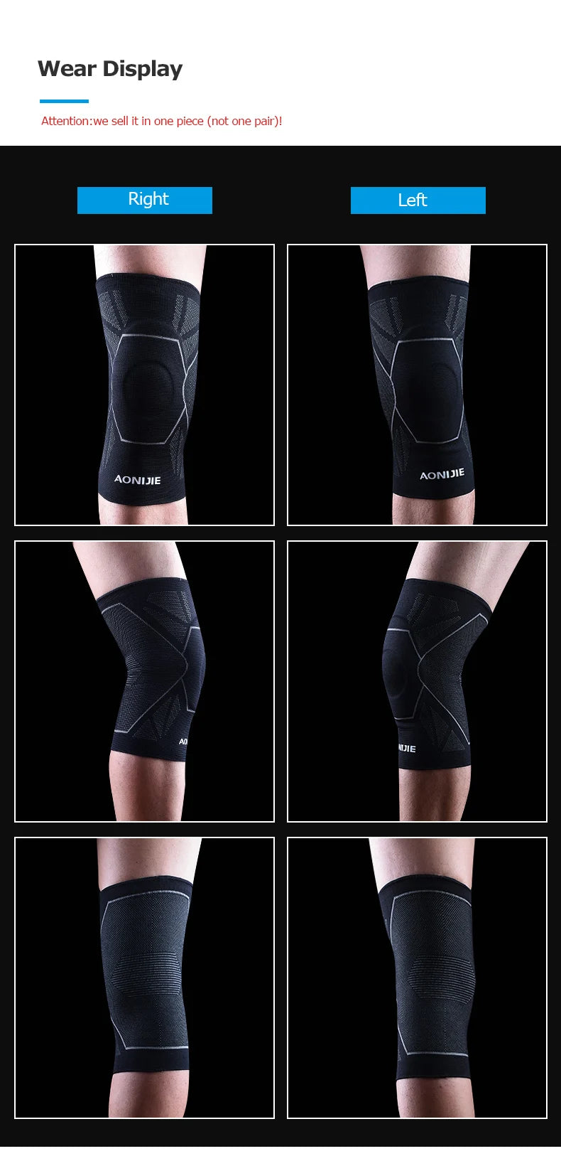 Compression Knee Brace – Non-Slip Support