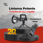 Dale Iluminación Total - Linterna Potente Con Tripode + Powerbank Solar