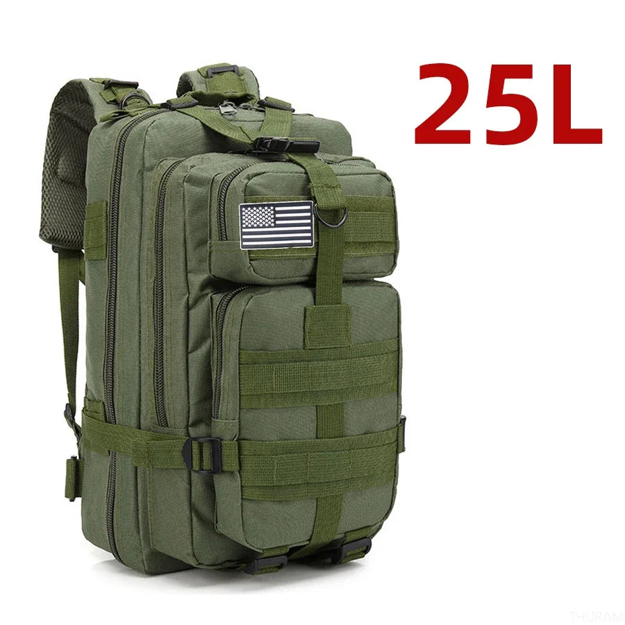 50L Waterproof Tactical Backpack for Hiking & Camping