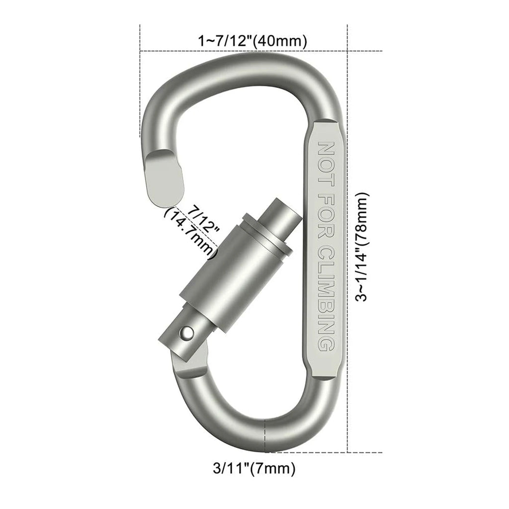 Tactical Carabiner Clips (4/6/12 Pack) – Outdoor Keychain & Gear Hooks