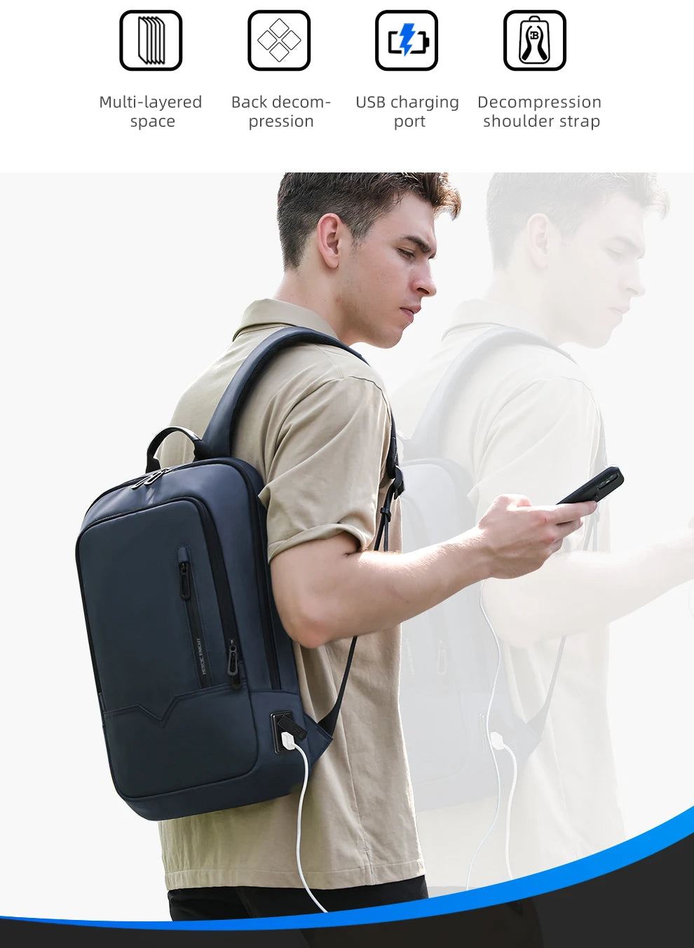 Smart Waterproof Laptop Backpack