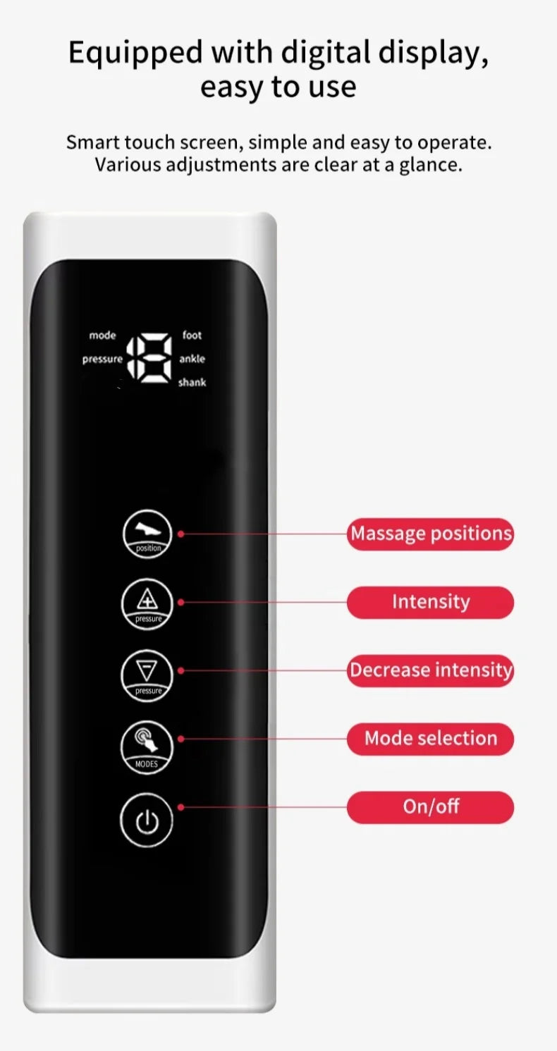 Air Compression Leg & Foot Massager Boots with Remote Control