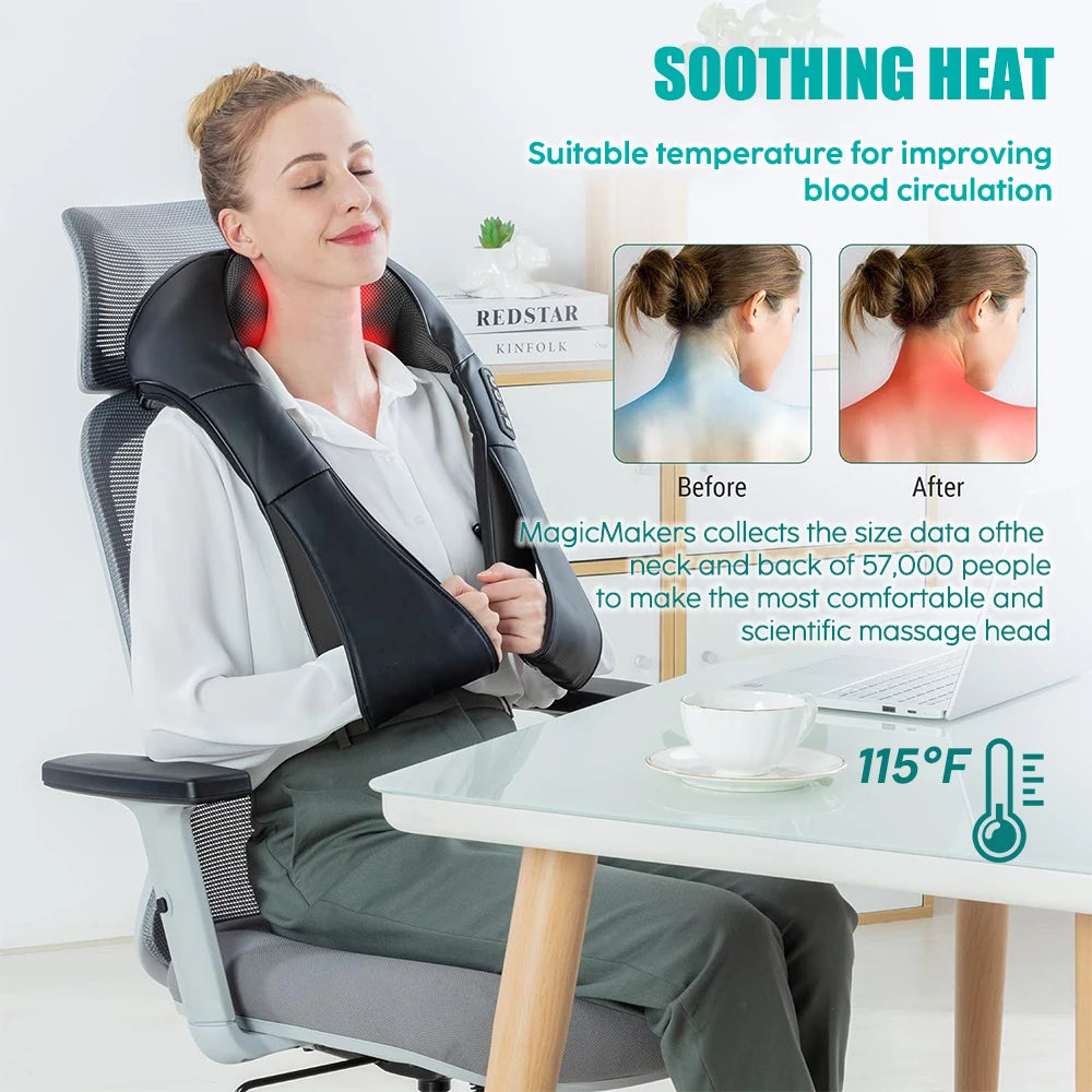 3D Shiatsu Electric Massage Pillow with Heat