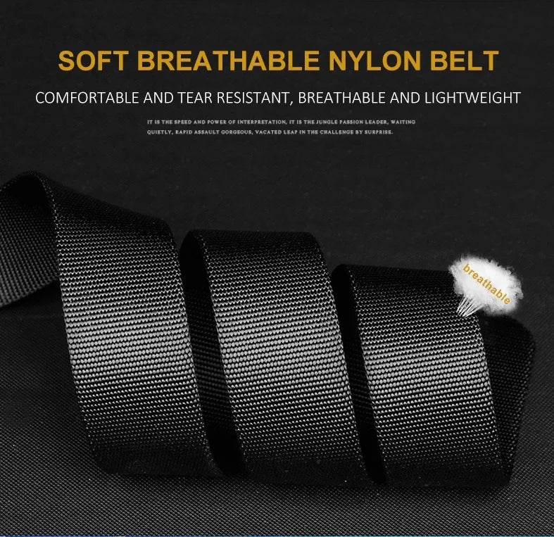 Men's Tactical Quick-Release Belt with Keychain Carabiner