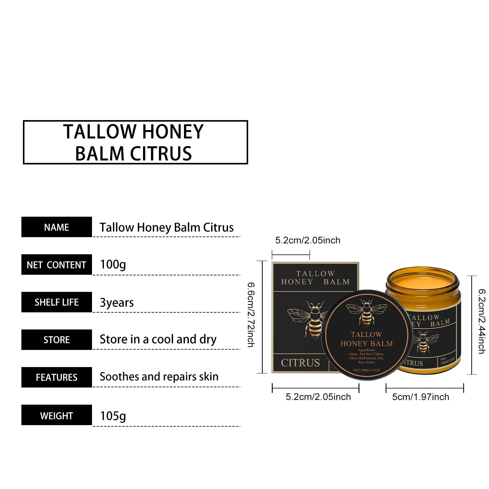 Tallow & Honey Radiance Balm