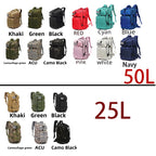 50L Waterproof Tactical Backpack for Hiking & Camping