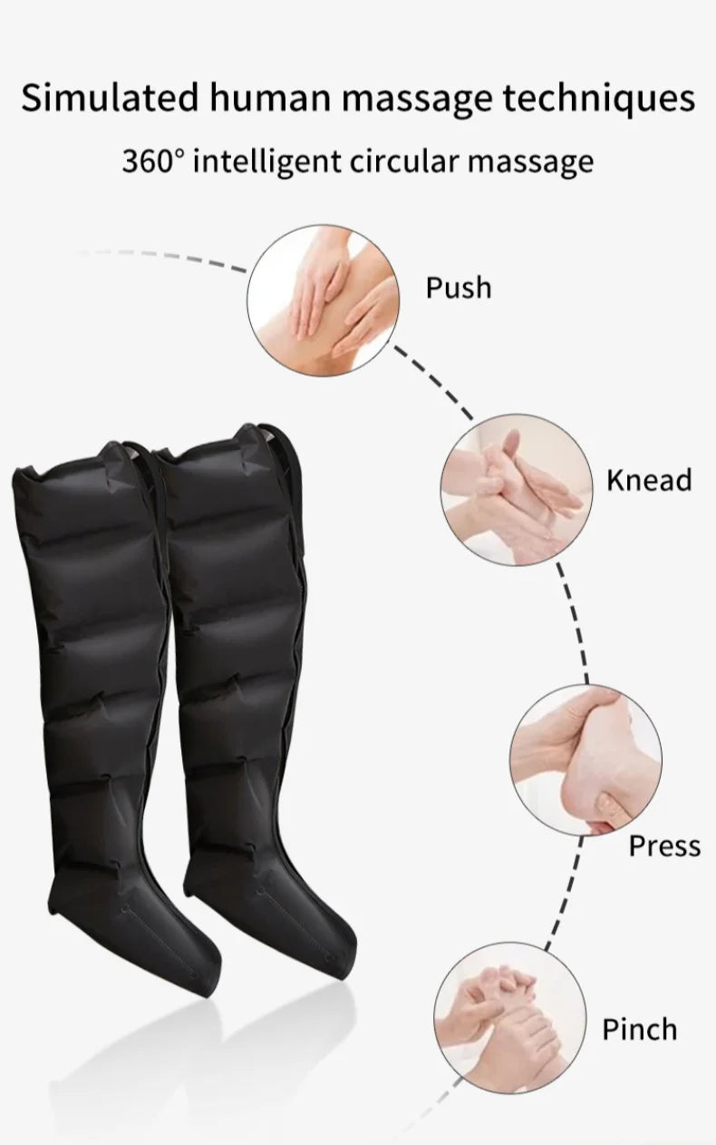 Air Compression Leg & Foot Massager Boots with Remote Control