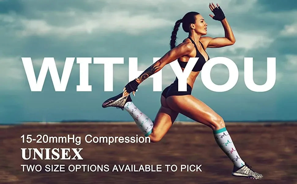 Compression Socks (8 Pairs) | All-Day Support for Nurses, Travel, Running & Recovery