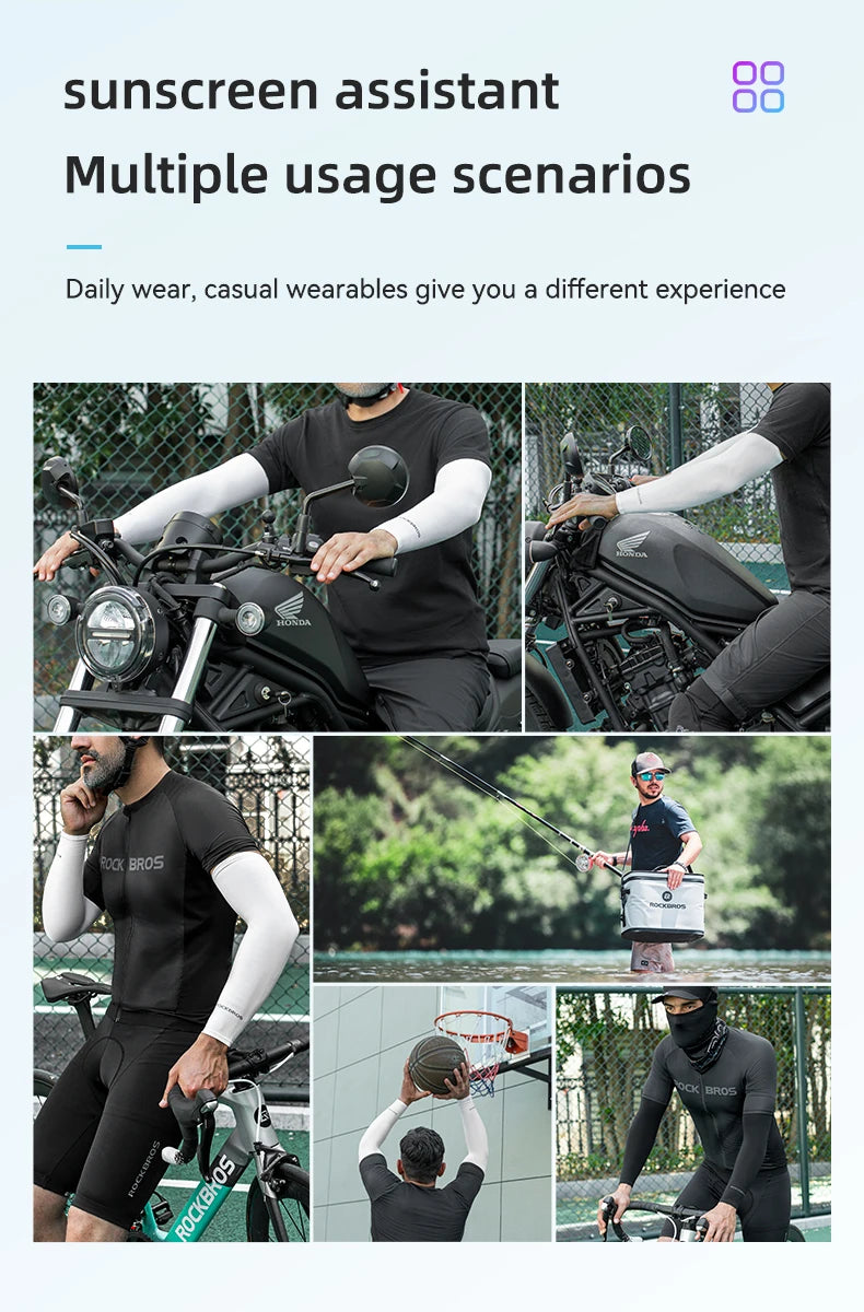 Cooling UV Protection Arm Sleeves – Breathable Ice Silk Cycling & Outdoor Sports Sleeves