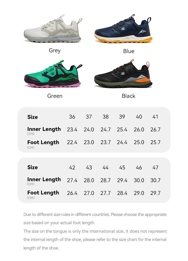 Unisex TrailFlex Hiking Sneakers – Lightweight Outdoor Shoes - Green